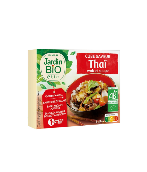 JARDIN BIO BOUILLON CUBE SAVEUR WOK & DOUPRD SANS HUILE DE PALME 6x11G