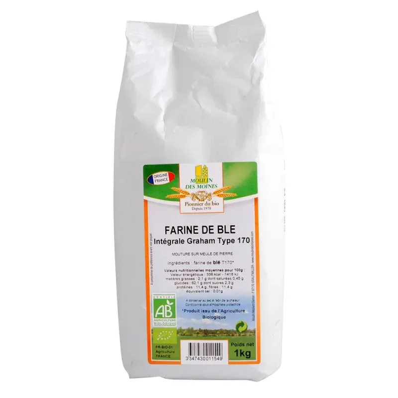 FARINE DE BLE INTEGRALE GRAHAM 1KG