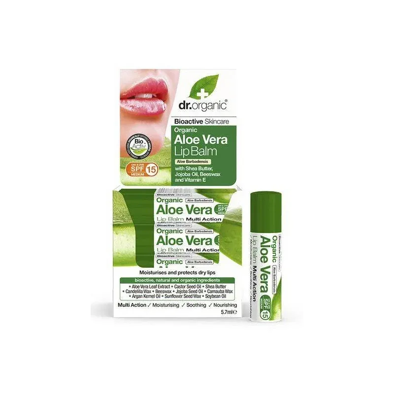 Dr. Organic Baume lèvres à l'aloe vera 5.7 ml                                            