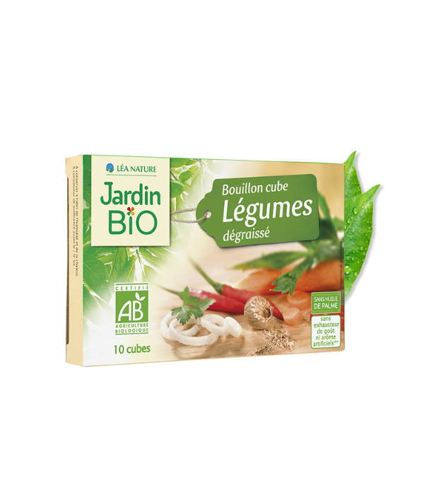JARDIN BIO BOUILLON CUBE LÉGUMES DÉGRAISSÉ 9x10G